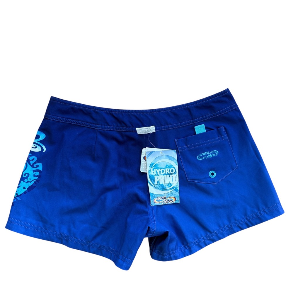 Crazy Shirts Hydro Print Board Shorts Blue Tribal Women Size 4 NWT - Picture 10 of 10